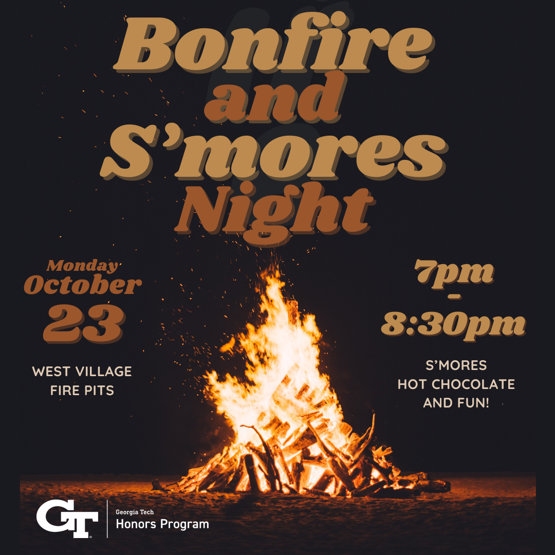 A flyer for the HP bonfire night on October 23rd, 2023.
