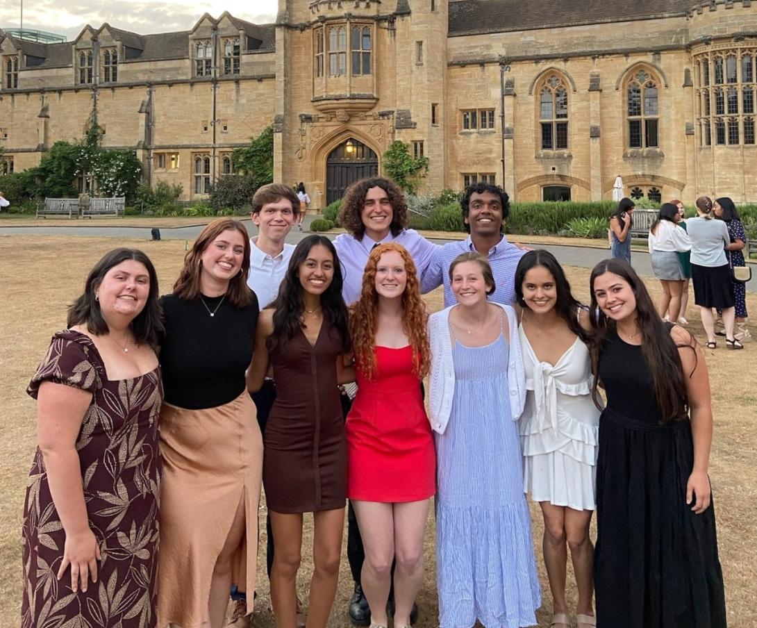 HP student and friends in Oxford, England